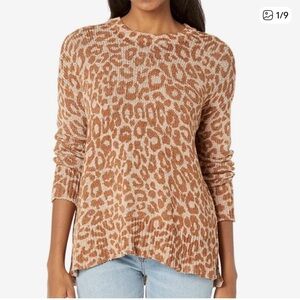 Show Me Your Mumu Anya Sweater Medium Animal Print Too Knit Cheetah Leopard